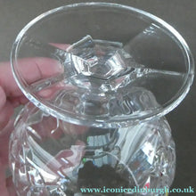 Load image into Gallery viewer, Matching PAIR of Cut Crystal Brandy Glasses. Height 4 1/4 inches 
