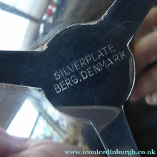 Load image into Gallery viewer, MATCHING PAIR of Danish Square Shaped Small Silver Plate Taper Berg Candle Holders
