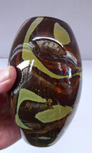 Load image into Gallery viewer, 1970s Mdina Glass Vase with Earthtone Swirls. Ovoid Shape; 6 inches in height
