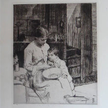 Load image into Gallery viewer, Original Pencil Signed Etching: William Lee Hankey. Preparing the Meal; 1920s
