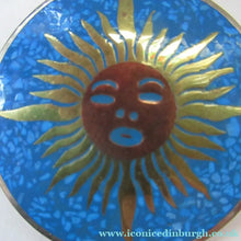 Load image into Gallery viewer, Fabulous Large SUN FACE BROOCH Vintage Mexican Silver
