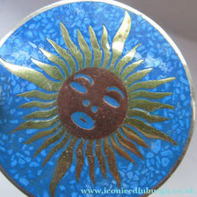 Load image into Gallery viewer, Fabulous Large SUN FACE BROOCH Vintage Mexican Silver
