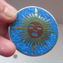 Load image into Gallery viewer, Fabulous Large SUN FACE BROOCH Vintage Mexican Silver
