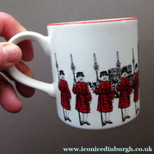 Load image into Gallery viewer, 1980s MIDWINTER POTTERY. Rare LONDON SCENES Mugs. Beefeaters at the Tower of London
