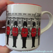 Load image into Gallery viewer, 1980s MIDWINTER POTTERY. Rare LONDON SCENES Mugs. Guardsmen at Buckingham Palace, London

