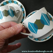 Load image into Gallery viewer, 1960s Midwinter Queensberry Shape Geometric Pattern Called Citrus
