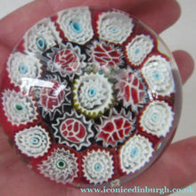 Load image into Gallery viewer, Vintage Millefiori Italian MURANO Paperweight on Tutti Frutti Coloured Ground
