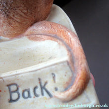Load image into Gallery viewer, Porcelain Figurine by Schafer &amp; Vater. Quirky GROOMING MONKEYS Match Holder &amp; Striker
