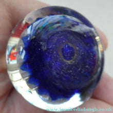 Load image into Gallery viewer, Cute MINIATURE PAIR of Scottish Glass Paperweights. One is a Perthshire and the Other is Strathearn
