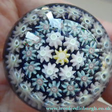Load image into Gallery viewer, Cute MINIATURE PAIR of Scottish Glass Paperweights. One is a Perthshire and the Other is Strathearn

