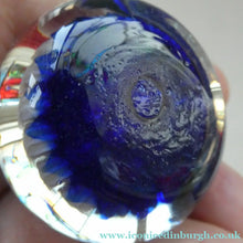 Load image into Gallery viewer, Cute MINIATURE PAIR of Scottish Glass Paperweights. One is a Perthshire and the Other is Strathearn
