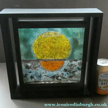 Load image into Gallery viewer, Monica Backtrom Frozen Landscape Plaque for Kosta Boda. Setting Sun (in wooden frame)
