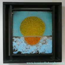 Load image into Gallery viewer, Monica Backtrom Frozen Landscape Plaque for Kosta Boda. Setting Sun (in wooden frame)
