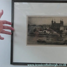 Load image into Gallery viewer, MORTIMER MENPES (1855 - 1938) The Tower of London (1900). Etching and Drypoint. Pencil Signed
