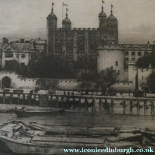 Load image into Gallery viewer, MORTIMER MENPES (1855 - 1938) The Tower of London (1900). Etching and Drypoint. Pencil Signed
