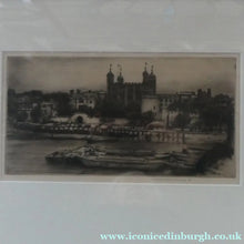 Load image into Gallery viewer, MORTIMER MENPES (1855 - 1938) The Tower of London (1900). Etching and Drypoint. Pencil Signed
