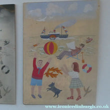 Load image into Gallery viewer, NAIVE SCHOOL. Vintage 1950s Seaside Illustration for a Child's Book. Watercolour - with Assocated Published Image
