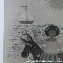 Load image into Gallery viewer, NAIVE SCHOOL. Vintage 1950s Seaside Illustration for a Child's Book. Watercolour - with Assocated Published Image
