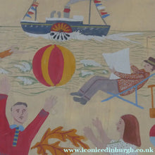 Load image into Gallery viewer, NAIVE SCHOOL. Vintage 1950s Seaside Illustration for a Child's Book. Watercolour - with Assocated Published Image
