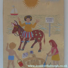 Load image into Gallery viewer, NAIVE SCHOOL. Vintage 1950s Seaside Illustration for a Child's Book. Watercolour - with Assocated Published Image
