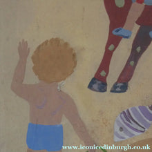 Load image into Gallery viewer, NAIVE SCHOOL. Vintage 1950s Seaside Illustration for a Child's Book. Watercolour - with Assocated Published Image
