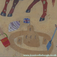 Load image into Gallery viewer, NAIVE SCHOOL. Vintage 1950s Seaside Illustration for a Child's Book. Watercolour - with Assocated Published Image
