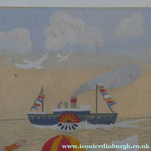 Load image into Gallery viewer, NAIVE SCHOOL. Vintage 1950s Seaside Illustration for a Child's Book. Watercolour - with Assocated Published Image
