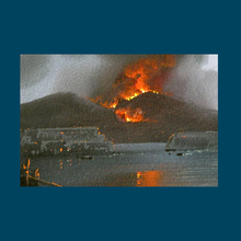 Load image into Gallery viewer, Antique 19th Century NEAPOLITAN SCHOOL Painting by Maria Gianni. The Bay of Naples with Vesuvius in the Distance
