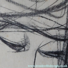 Load image into Gallery viewer, 1960s Nigel Lambourne Black Chalk Nude Study Drawing
