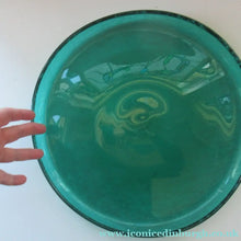 Load image into Gallery viewer, 1950s Norwegian Glass Large Hadeland Greenland Series Shallow Bowl 13 1/4 inches
