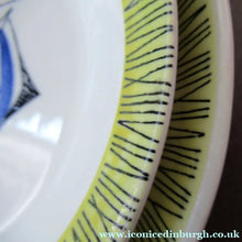 Load image into Gallery viewer, NORWEGIAN Flamingo Open Serving Dish / Skillet with Abstract Fish Design. Bamboo Pattern (Bambus) Designed by Inger Waage
