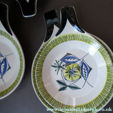 Load image into Gallery viewer, NORWEGIAN Flamingo Open Serving Dish / Skillet with Abstract Fish Design. Bamboo Pattern (Bambus) Designed by Inger Waage
