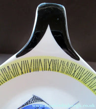Load image into Gallery viewer, NORWEGIAN Flamingo Open Serving Dish / Skillet with Abstract Fish Design. Bamboo Pattern (Bambus) Designed by Inger Waage
