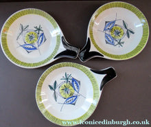 Load image into Gallery viewer, NORWEGIAN Flamingo Open Serving Dish / Skillet with Abstract Fish Design. Bamboo Pattern (Bambus) Designed by Inger Waage
