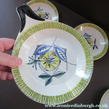 Load image into Gallery viewer, NORWEGIAN Flamingo Open Serving Dish / Skillet with Abstract Fish Design. Bamboo Pattern (Bambus) Designed by Inger Waage
