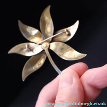 Load image into Gallery viewer, Vintage Mid Century NORWEGIAN Silver Enamel Flower BroocH by AKSEL HOLMSEN
