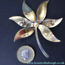 Load image into Gallery viewer, Vintage Mid Century NORWEGIAN Silver Enamel Flower BroocH by AKSEL HOLMSEN
