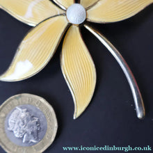 Load image into Gallery viewer, Vintage Mid Century NORWEGIAN Silver Enamel Flower BroocH by AKSEL HOLMSEN
