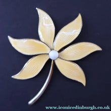 Load image into Gallery viewer, Vintage Mid Century NORWEGIAN Silver Enamel Flower BroocH by AKSEL HOLMSEN
