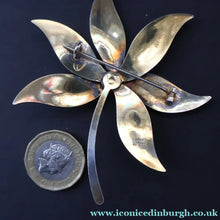 Load image into Gallery viewer, Vintage Mid Century NORWEGIAN Silver Enamel Flower BroocH by AKSEL HOLMSEN
