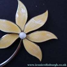 Load image into Gallery viewer, Vintage Mid Century NORWEGIAN Silver Enamel Flower BroocH by AKSEL HOLMSEN

