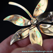 Load image into Gallery viewer, Vintage Mid Century NORWEGIAN Silver Enamel Flower BroocH by AKSEL HOLMSEN
