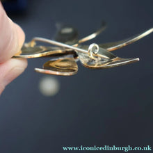 Load image into Gallery viewer, Vintage Mid Century NORWEGIAN Silver Enamel Flower BroocH by AKSEL HOLMSEN
