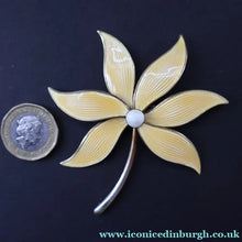 Load image into Gallery viewer, Vintage Mid Century NORWEGIAN Silver Enamel Flower BroocH by AKSEL HOLMSEN
