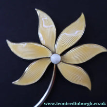 Load image into Gallery viewer, Vintage Mid Century NORWEGIAN Silver Enamel Flower BroocH by AKSEL HOLMSEN
