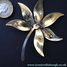 Load image into Gallery viewer, Vintage Mid Century NORWEGIAN Silver Enamel Flower BroocH by AKSEL HOLMSEN
