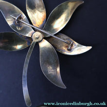 Load image into Gallery viewer, Vintage Mid Century NORWEGIAN Silver Enamel Flower BroocH by AKSEL HOLMSEN
