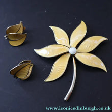 Load image into Gallery viewer, Vintage Mid Century NORWEGIAN Silver Enamel Flower BroocH by AKSEL HOLMSEN
