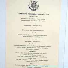 Load image into Gallery viewer, Official Menu Samples Compiled for the Commonwealth Games. EDINBURGH 1970. VERY Rare Survivor
