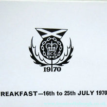 Load image into Gallery viewer, Official Menu Samples Compiled for the Commonwealth Games. EDINBURGH 1970. VERY Rare Survivor
